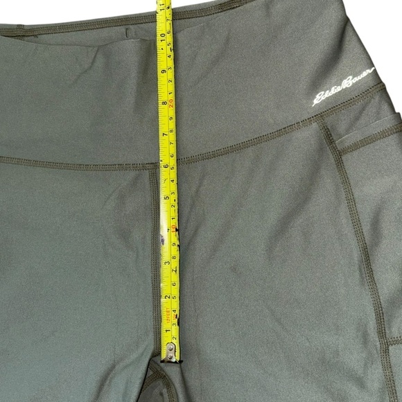 Eddie Bauer Ribbed Moto Olive Green Crop Leggings Women’s M Hiking Outdoor Pants - Picture 11 of 12